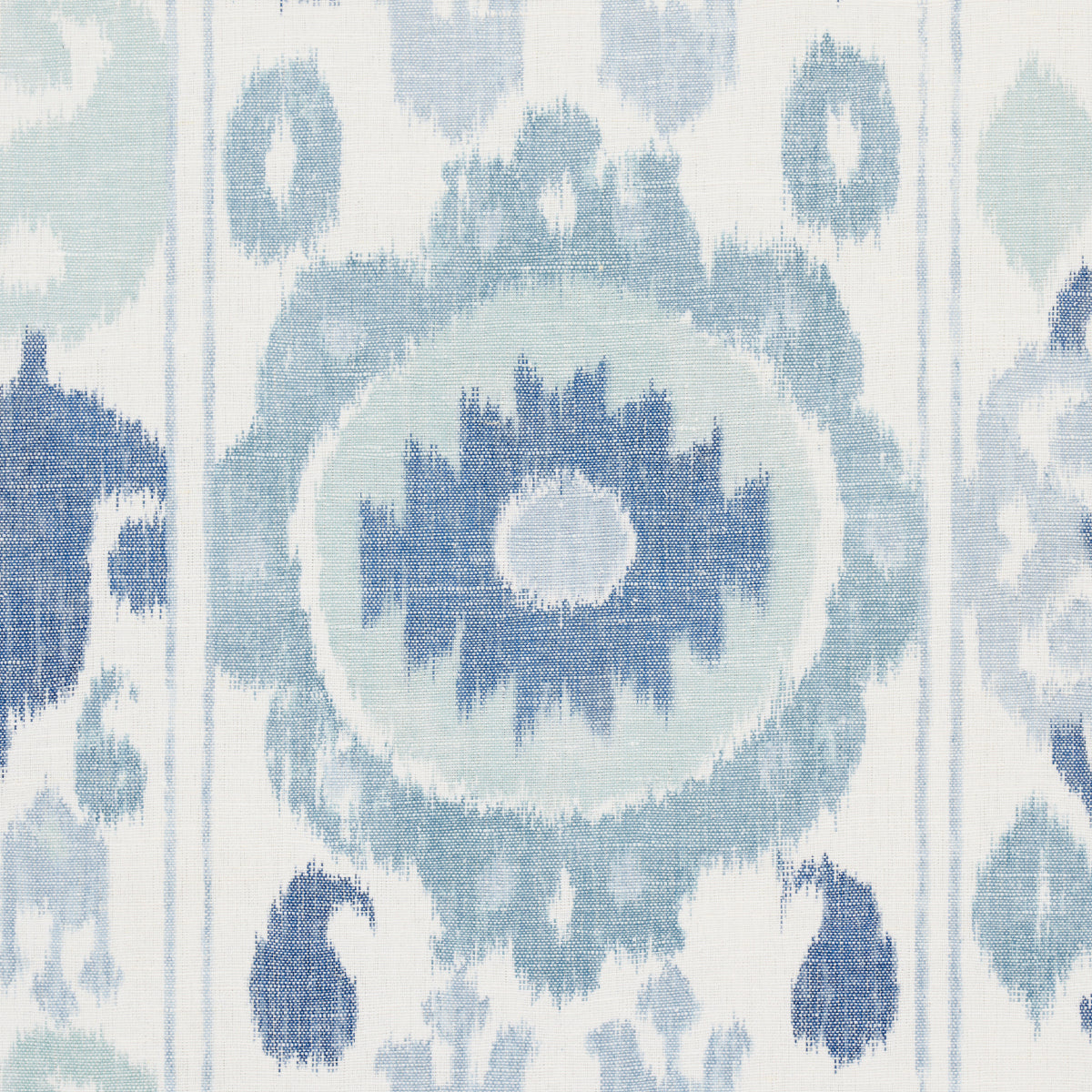 Elizia Ikat - Mineral And Indigo - Schumacher 179053 Fabric - Schumacher Fabric