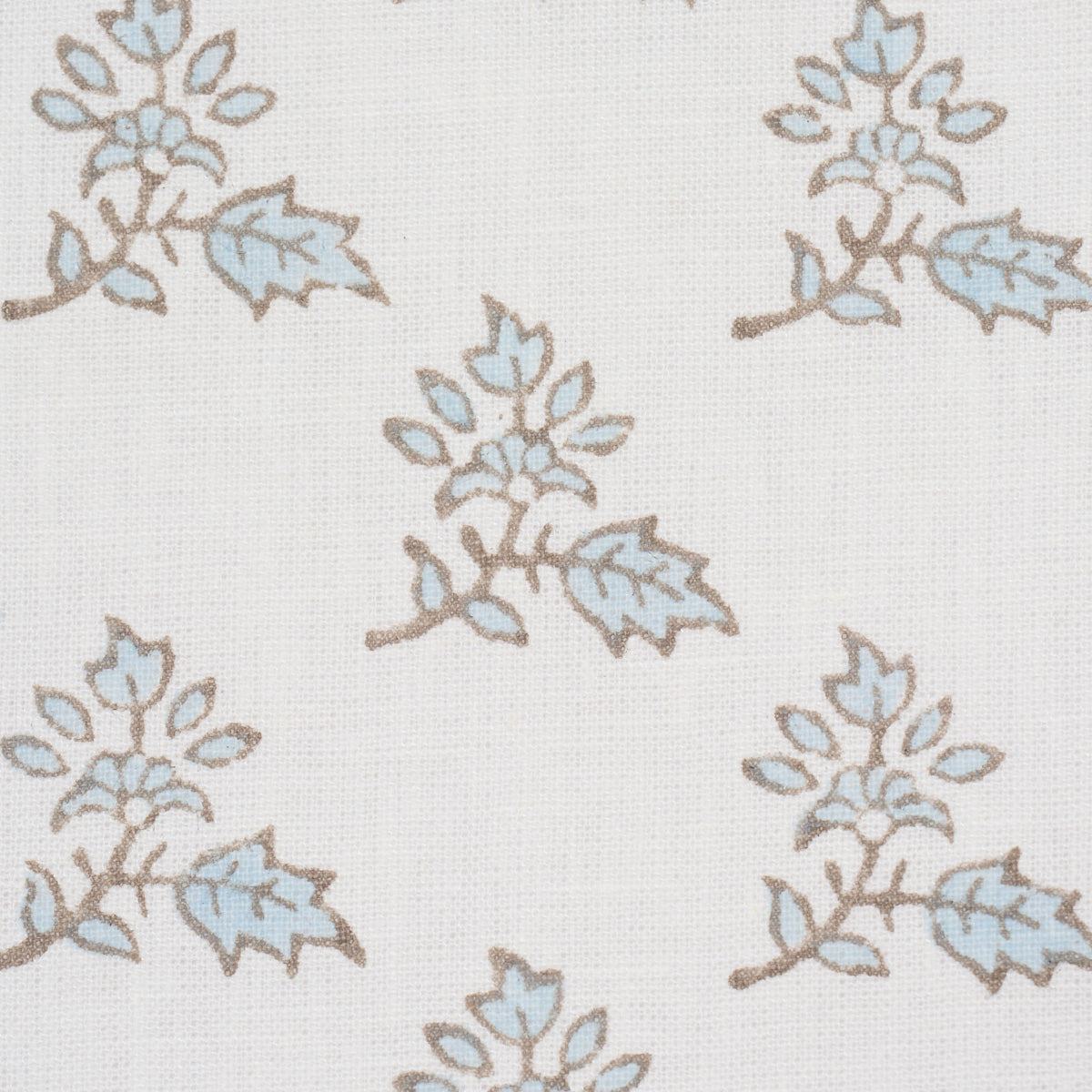 Torbay Hand-Block Print - Sky - Schumacher 179333 Fabric - Schumacher Fabric
