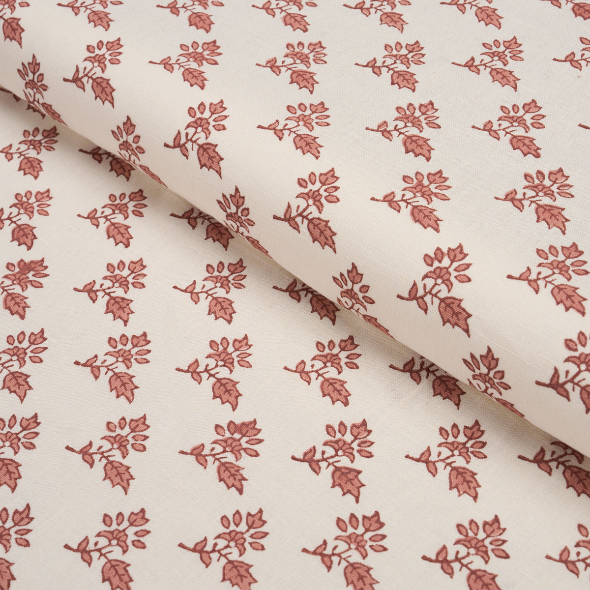 Torbay Hand-Block Print - Persimmon - Schumacher 179335 Fabric - Schumacher Fabric