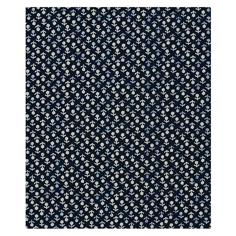 BEATRIZ-HANDPRINT-INDIGO-SCHUMACHER-179351 - Schumacher Fabric
