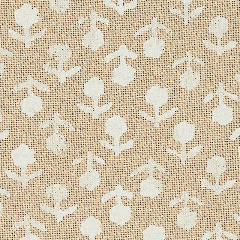 BEATRIZ-HANDPRINT-NATURAL-SCHUMACHER-179352 - Schumacher Fabric