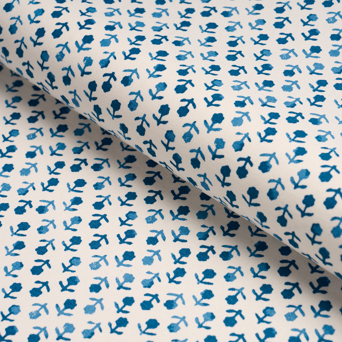 Beatriz Handprint - Cobalt - Schumacher 179356 Fabric - Schumacher Fabric
