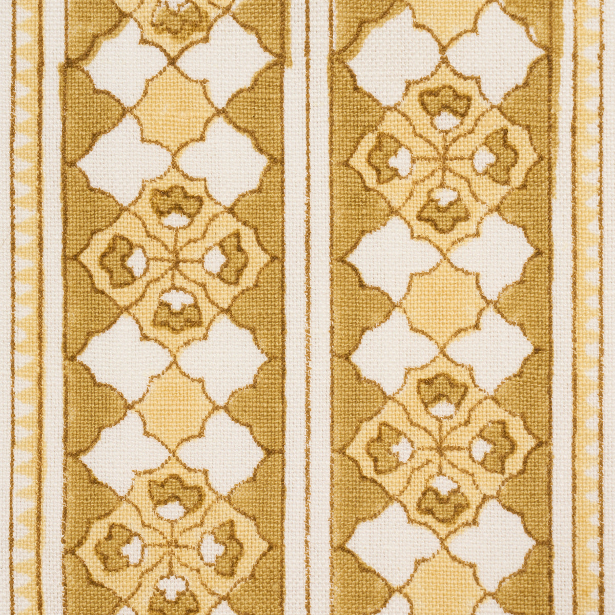 Amira Hand-Block Print - Ochre - Schumacher 179374 Fabric - Schumacher Fabric