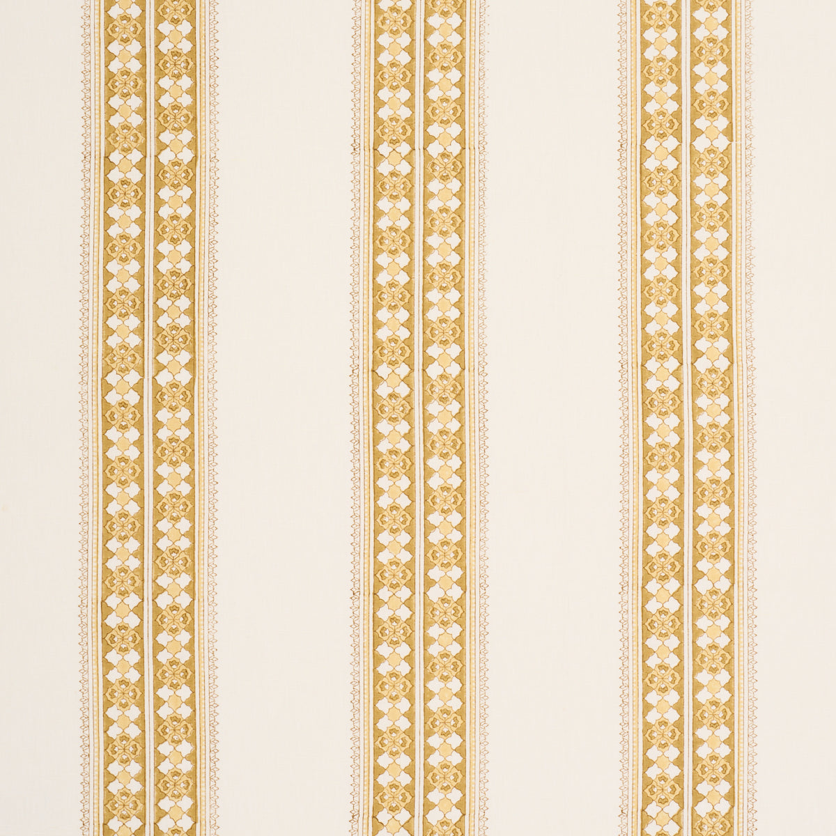 Amira Hand-Block Print - Ochre - Schumacher 179374 Fabric - Schumacher Fabric