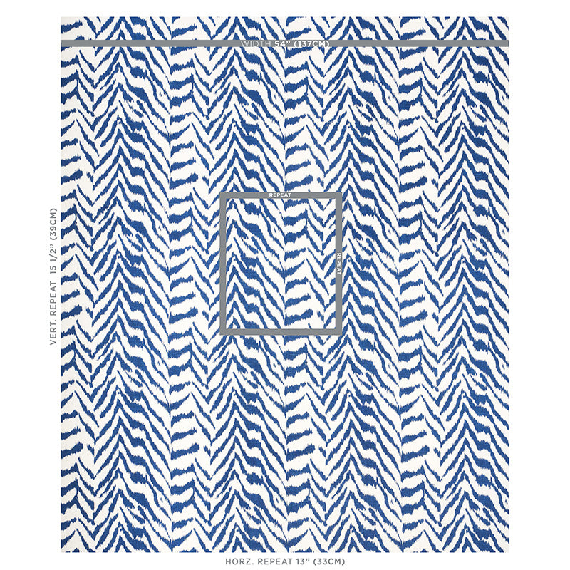 QUINCY-HAND-PRINT-BLUE-SCHUMACHER-179412 - Schumacher Fabric