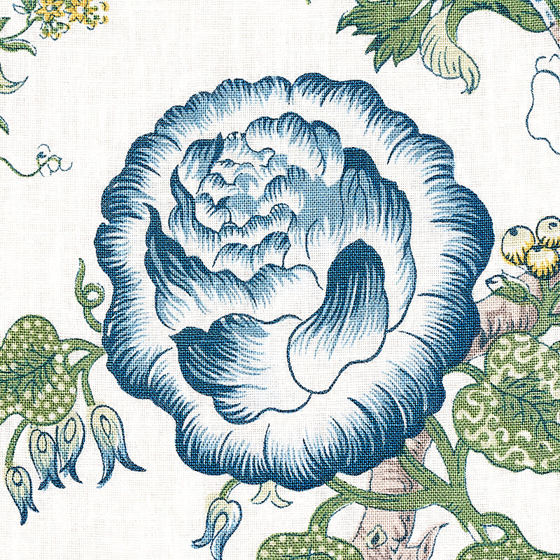 Josephine - Blue - Schumacher 179652 Fabric - Schumacher Fabric