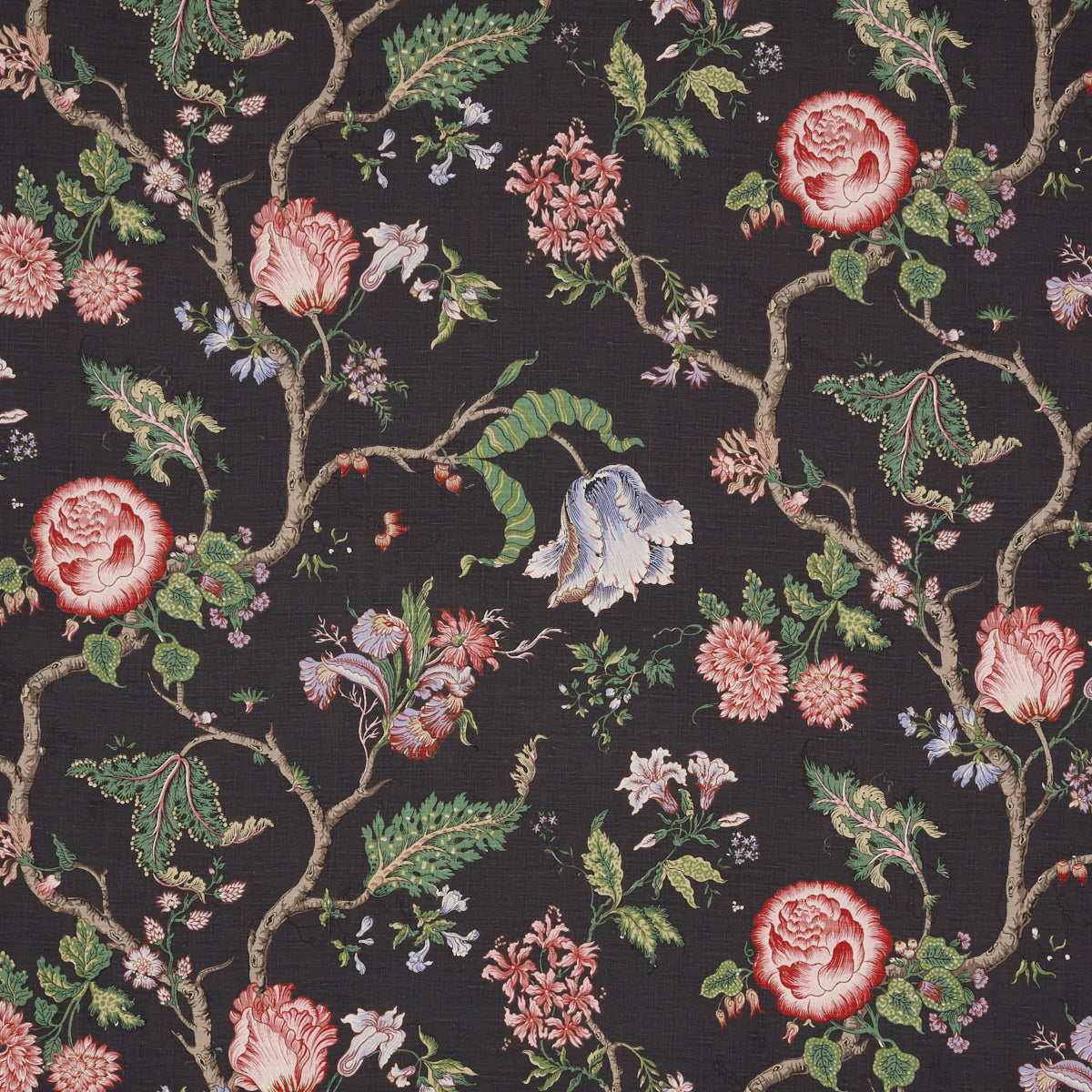 Josephine - Noir - Schumacher 179653 Fabric - Schumacher Fabric