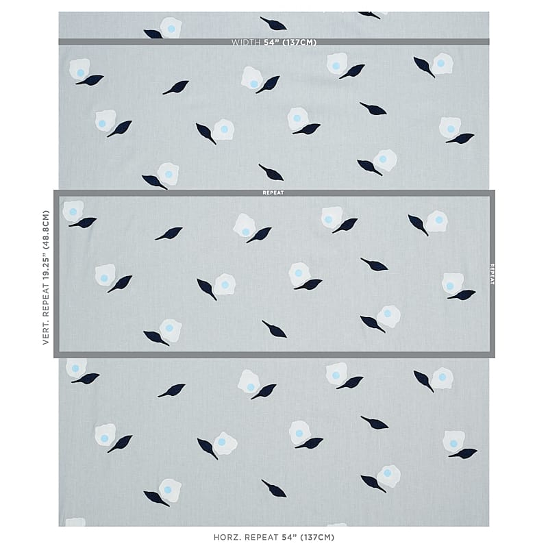 AQUINNAH-HAND-BLOCK-PRINT-SKY-SCHUMACHER-179890 - Schumacher Fabric