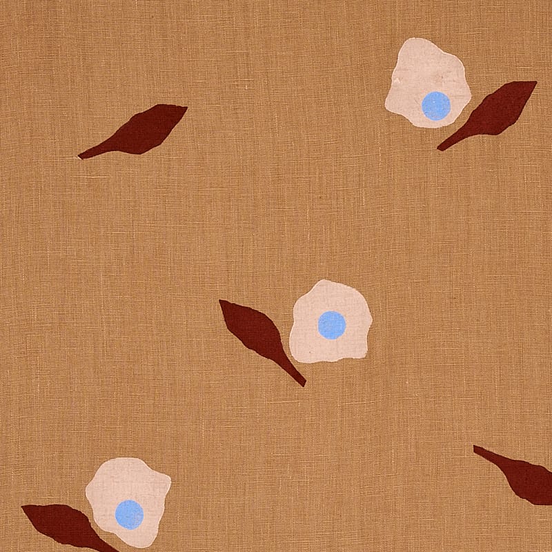 AQUINNAH-HAND-BLOCK-PRINT-CAMEL-SCHUMACHER-179891 - Schumacher Fabric