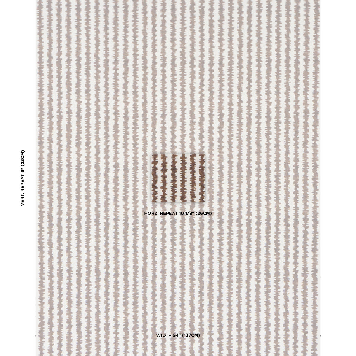 Cardiogram - Brown - Schumacher 180183 Fabric - Schumacher Fabric