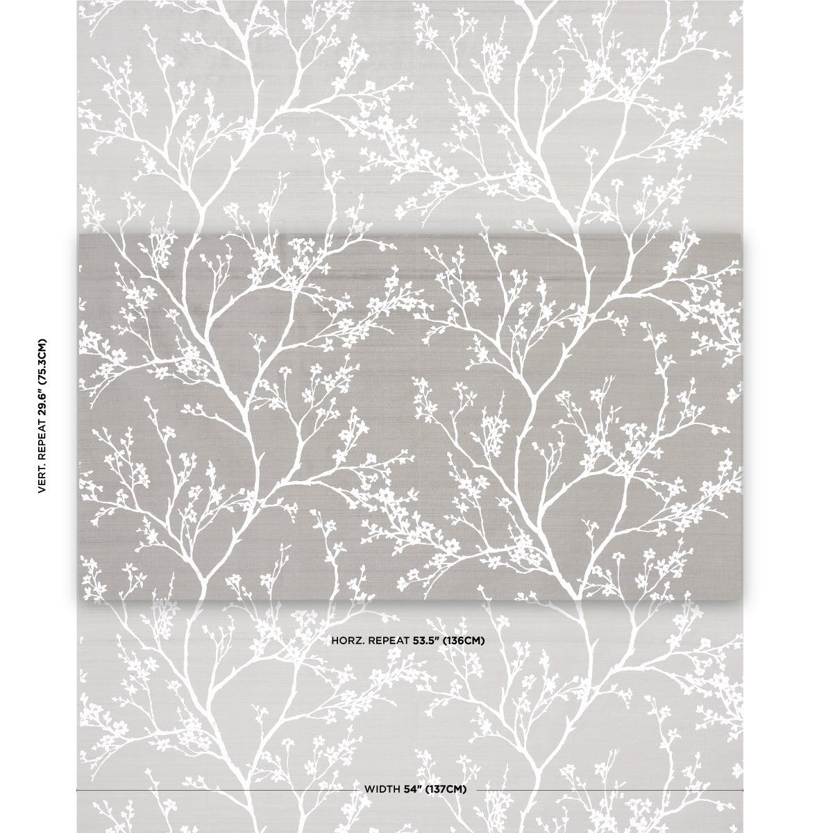 TWIGGY-SILK-PEWTER-SCHUMACHER-180502 - Schumacher Fabric