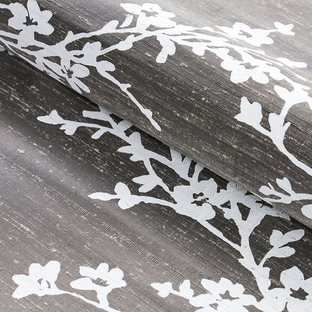 TWIGGY-SILK-PEWTER-SCHUMACHER-180502 - Schumacher Fabric