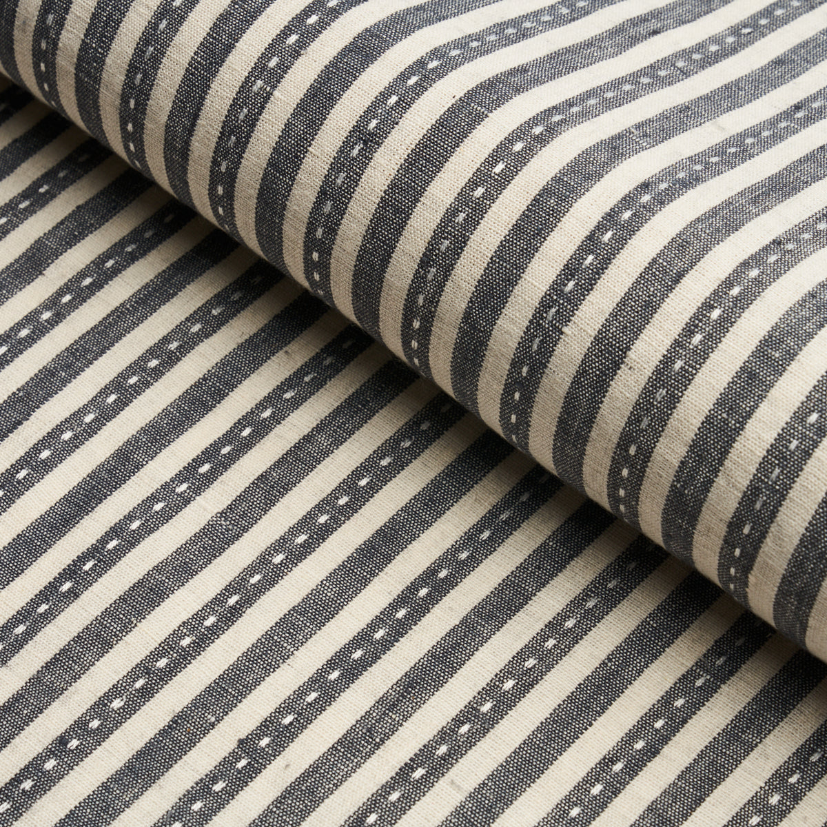 MATHIS-TICKING-STRIPE-CARBON-SCHUMACHER-180592 - Schumacher Fabric