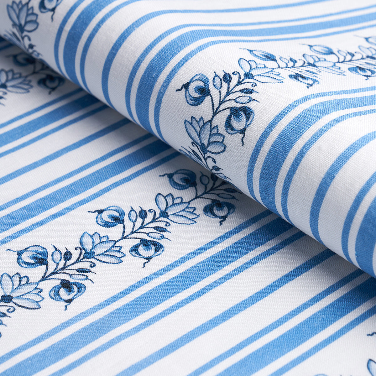 DELFT-STRIPE-CORNFLOWER-BLUE-SCHUMACHER-180660 - Schumacher Fabric