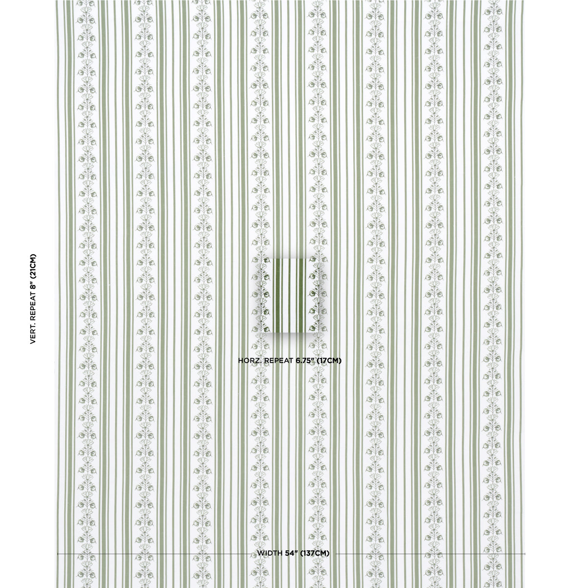 DELFT-STRIPE-GREEN-SCHUMACHER-180661 - Schumacher Fabric