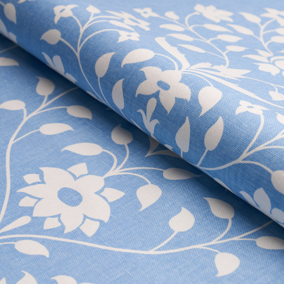 JAIPUR-MUGHAL-FLOWER-CORNFLOWER-BLUE-SCHUMACHER-180681 - Schumacher Fabric