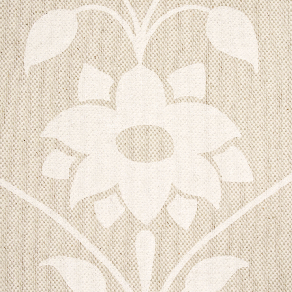 JAIPUR-MUGHAL-FLOWER-IVORY-ON-NATURAL-SCHUMACHER-180682 - Schumacher Fabric