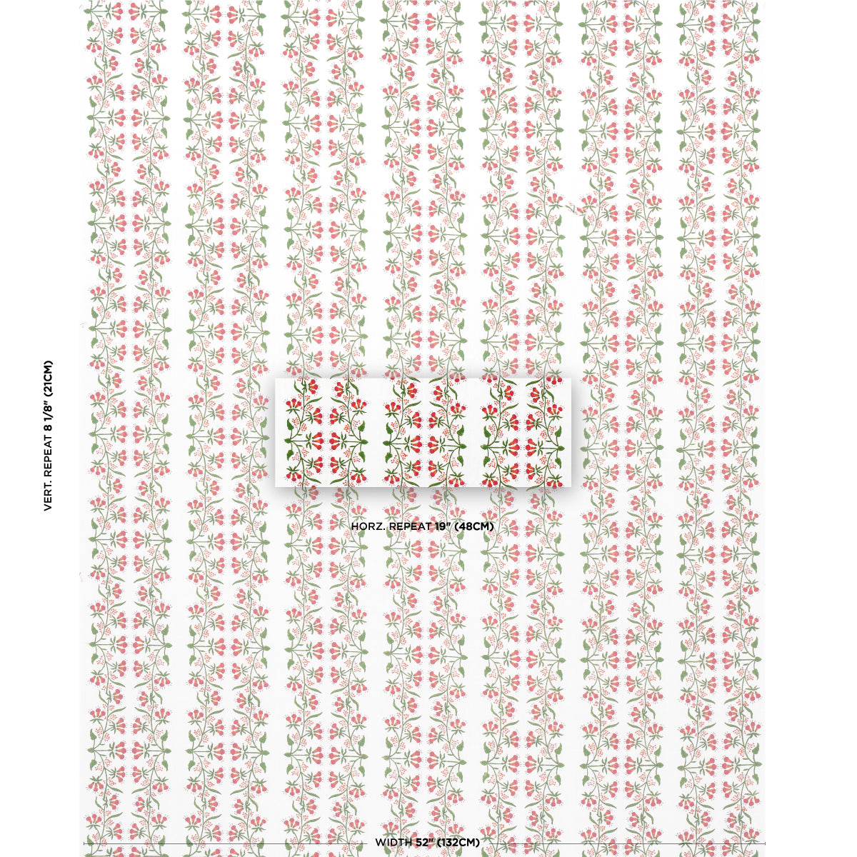HIMALAYA-HAND-BLOCK-PRINT-PINK-SCHUMACHER-180690 - Schumacher Fabric