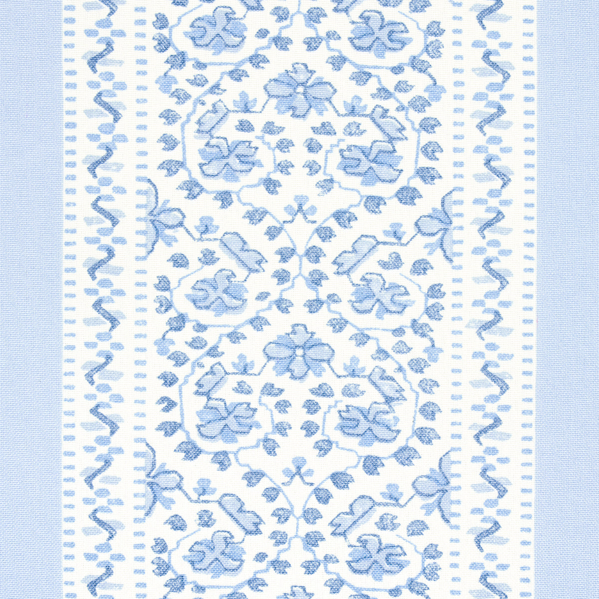 Jasmine Indoor/Outdoor - Indigo - Schumacher 180740 Fabric - Schumacher Fabric