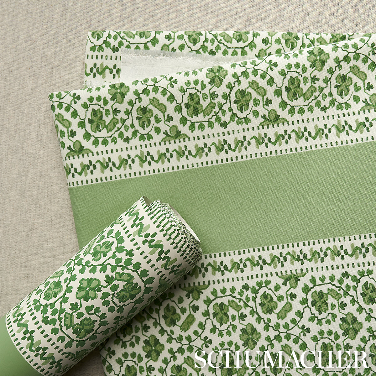 JASMINE-INDOOR-OUTDOOR-LEAF-GREEN-SCHUMACHER-180741 - Schumacher Fabric