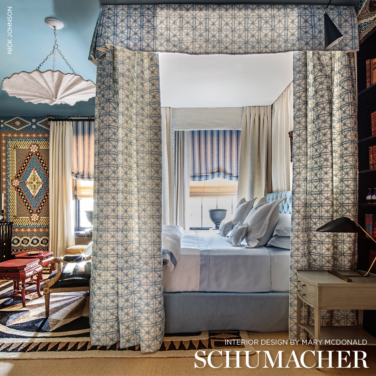 PORTAIL-FRANCAIS-INDOOR-OUTDOOR-SKY-SCHUMACHER-180772 - Schumacher Fabric