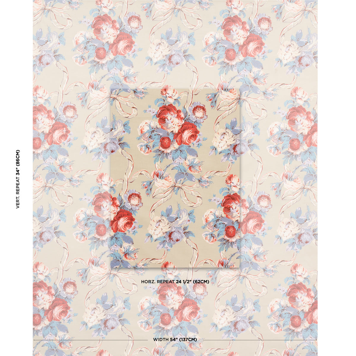 QUEENIES-FLORAL-CHINTZ-CHELSEA-GARDEN-SCHUMACHER-180811 - Schumacher Fabric