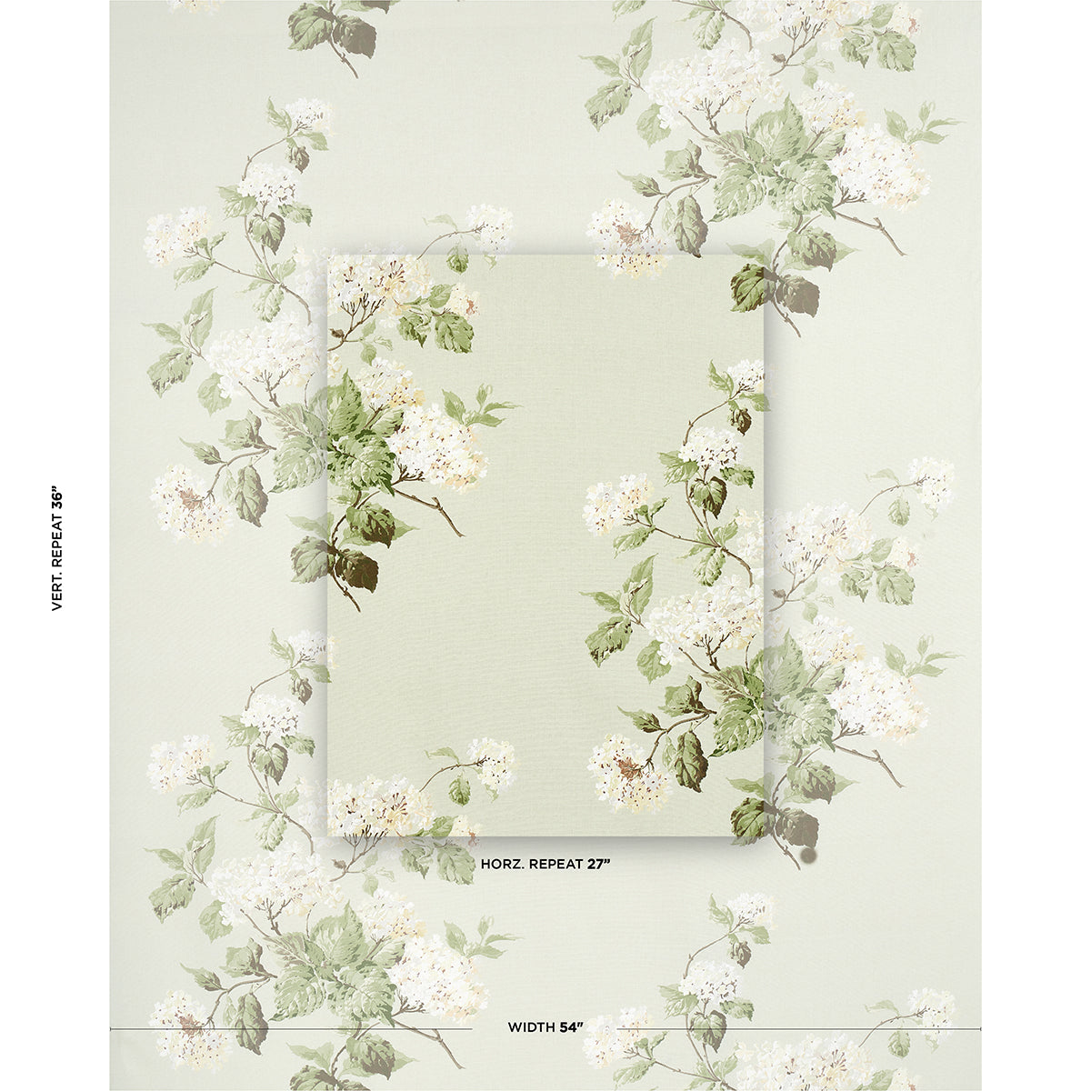 SUMMER-HYDRANGEA-CELADON-SCHUMACHER-180820 - Schumacher Fabric