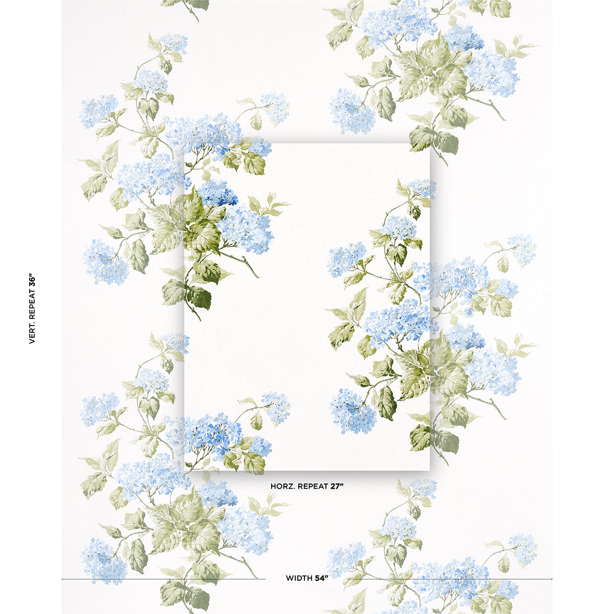 SUMMER-HYDRANGEA-BLUE-HYDRANGEA-SCHUMACHER-180822 - Schumacher Fabric