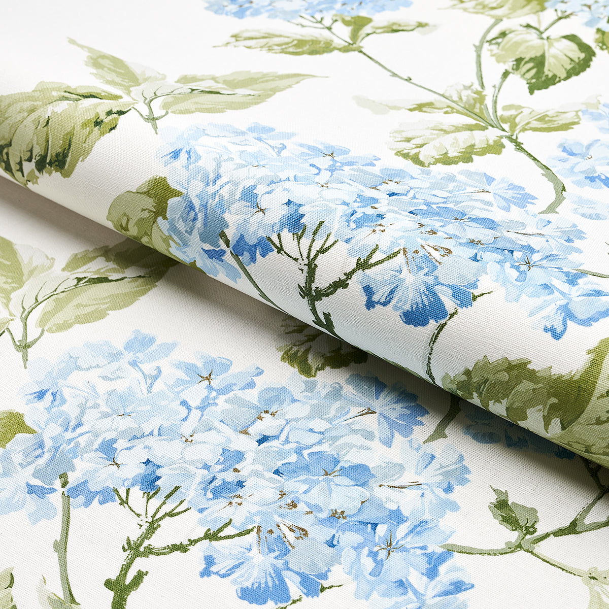 Summer Hydrangea - Blue Hydrangea - Schumacher 180822 Fabric - Schumacher Fabric