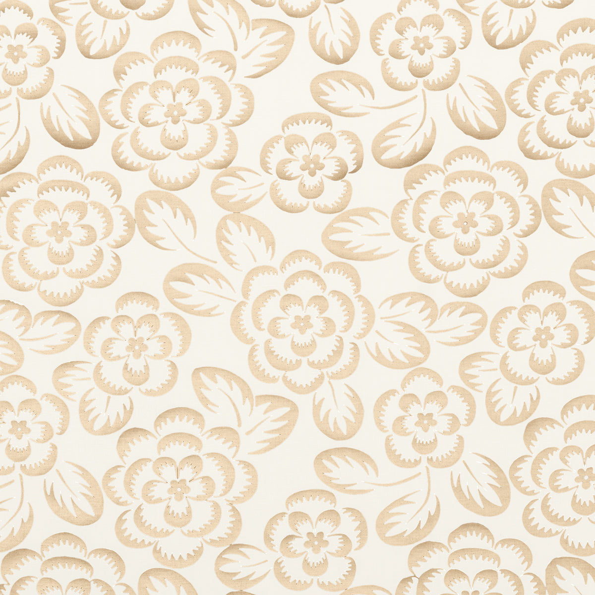 ANGELICA-FLORAL-CHAMPAGNE-IVORY-SCHUMACHER-180870 - Schumacher Fabric