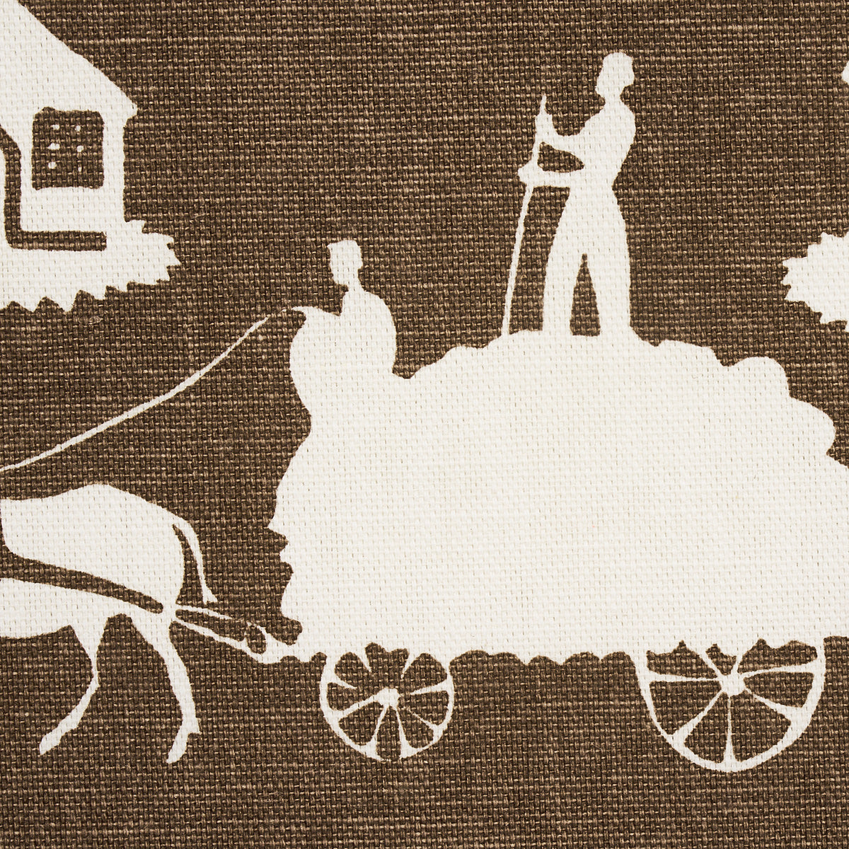 Farm Scene - Brown - Schumacher 180881 Fabric - Schumacher Fabric