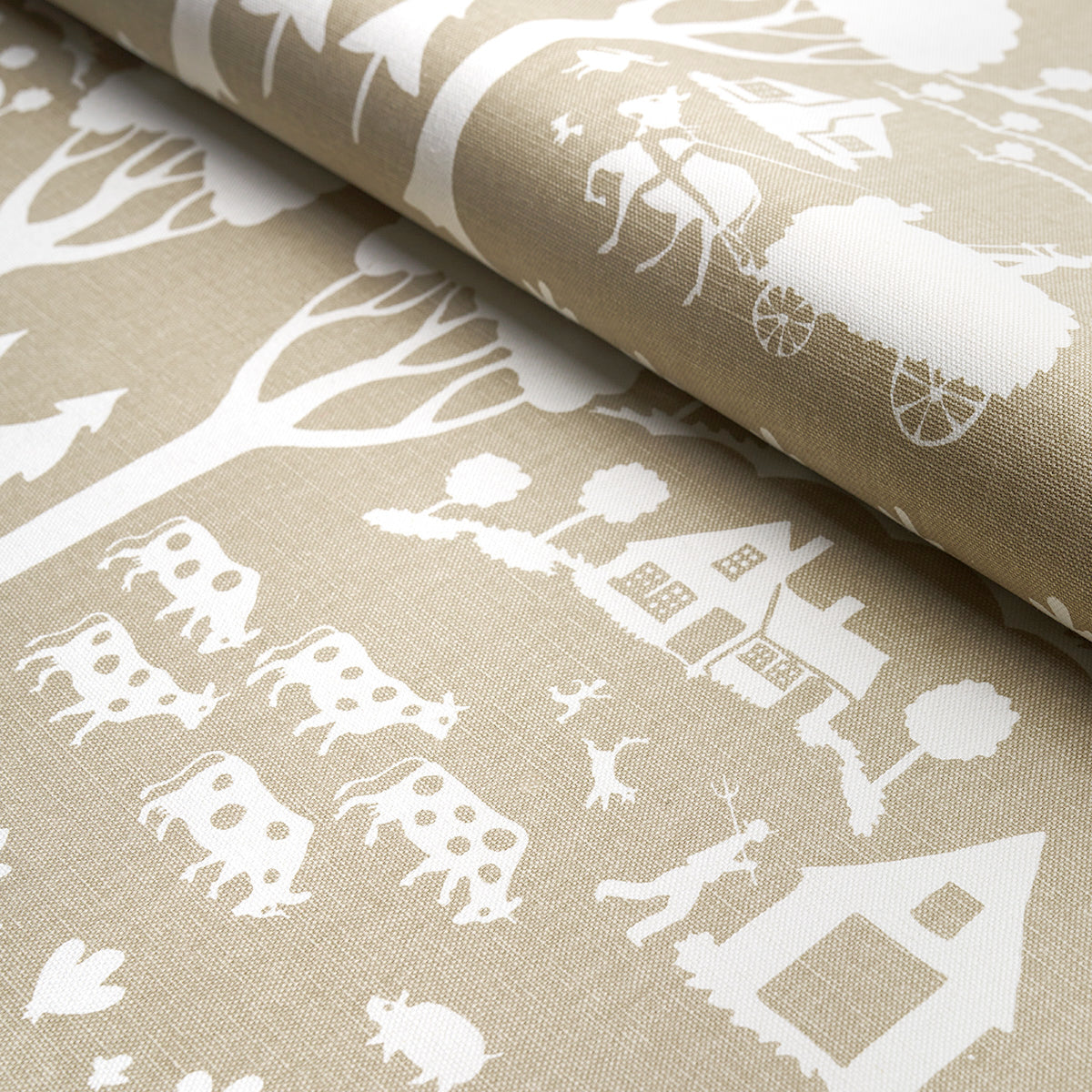 FARM-SCENE-NEUTRAL-SCHUMACHER-180882 - Schumacher Fabric