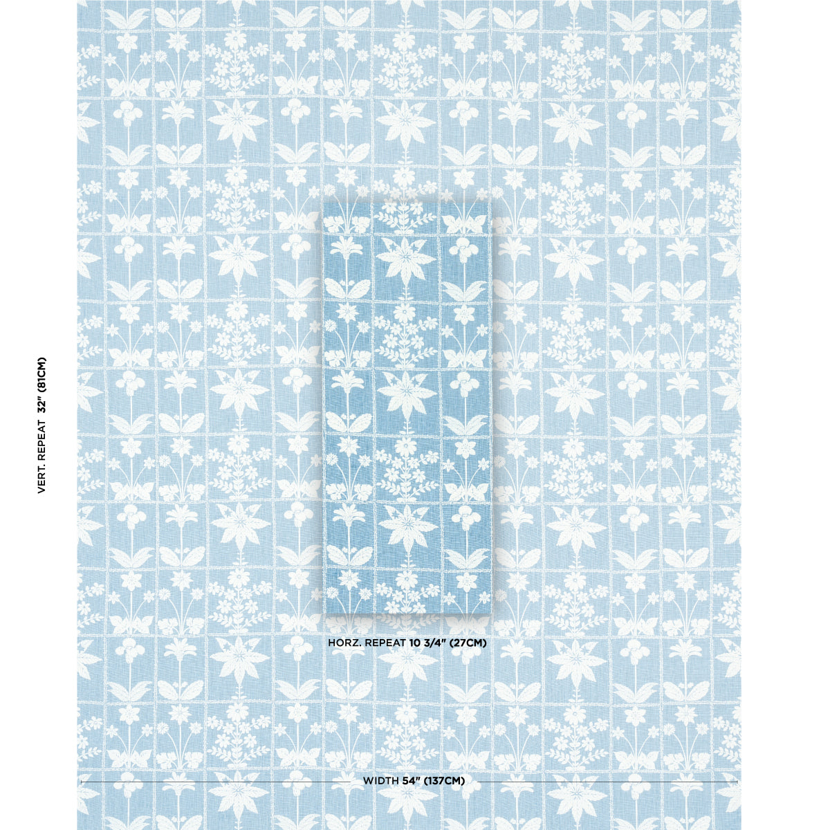GEORGIA-WILDFLOWERS-BLUE-SCHUMACHER-180892 - Schumacher Fabric