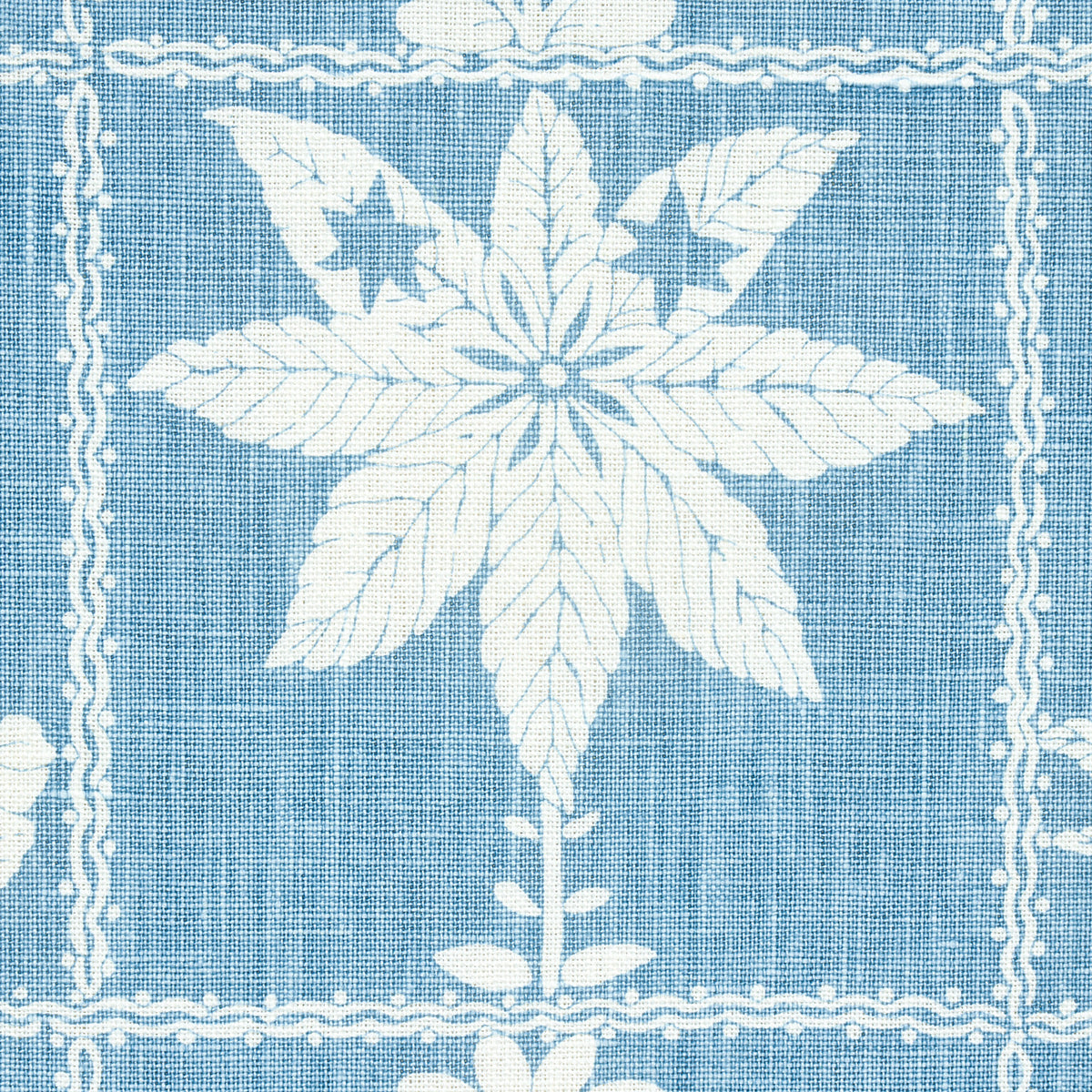Georgia Wildflowers - Blue - Schumacher 180892 Fabric - Schumacher Fabric