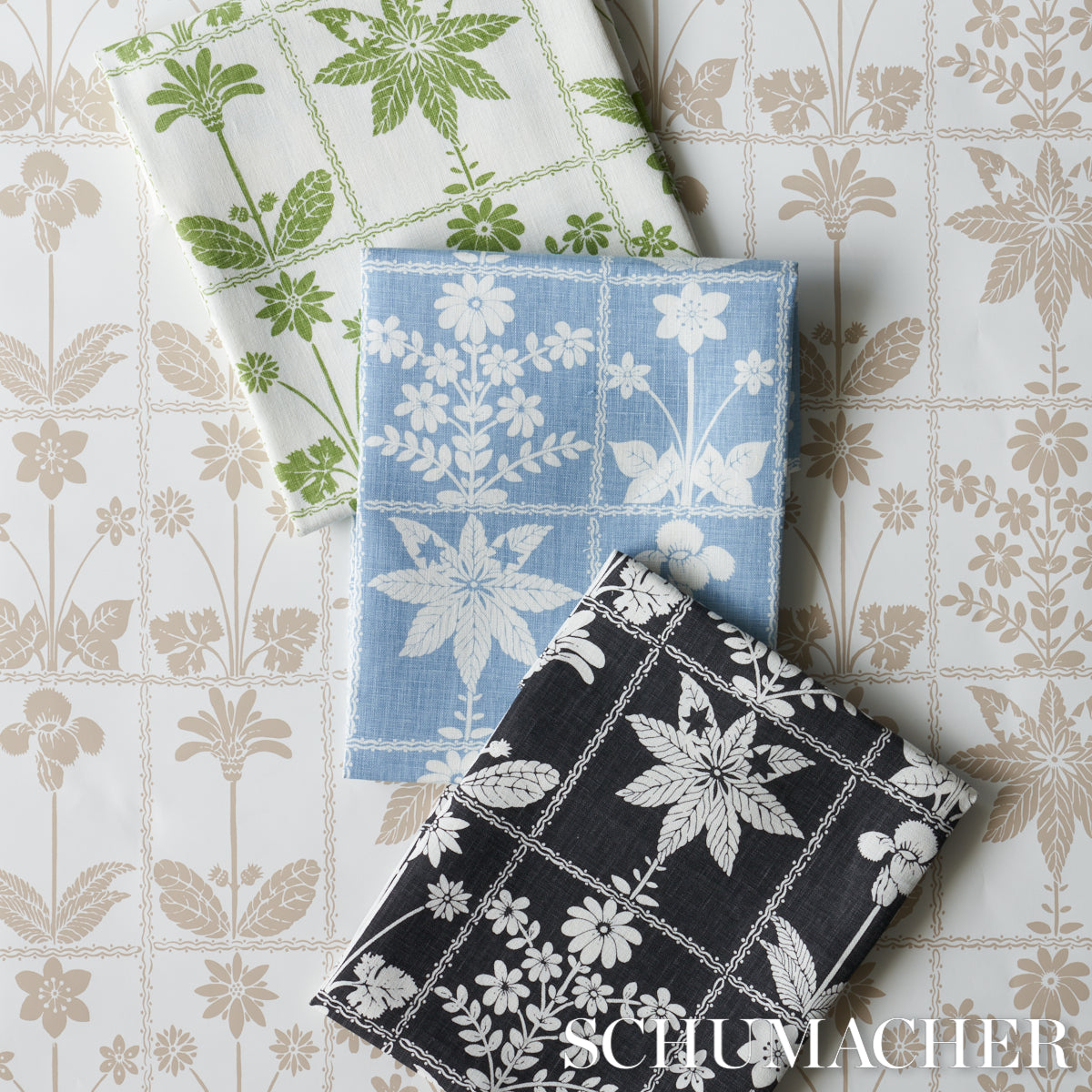 GEORGIA-WILDFLOWERS-BLUE-SCHUMACHER-180892 - Schumacher Fabric