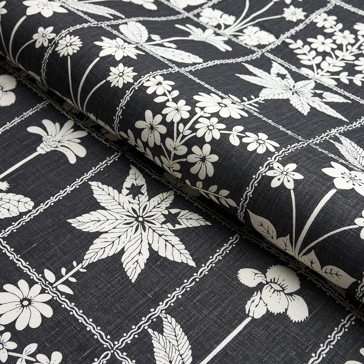 GEORGIA-WILDFLOWERS-BLACK-SCHUMACHER-180893 - Schumacher Fabric