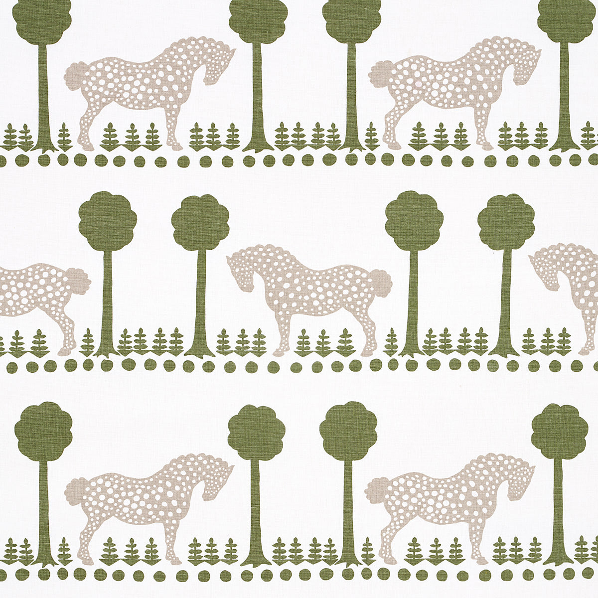 POLKA-DOT-PONY-OLIVE-SCHUMACHER-180900 - Schumacher Fabric
