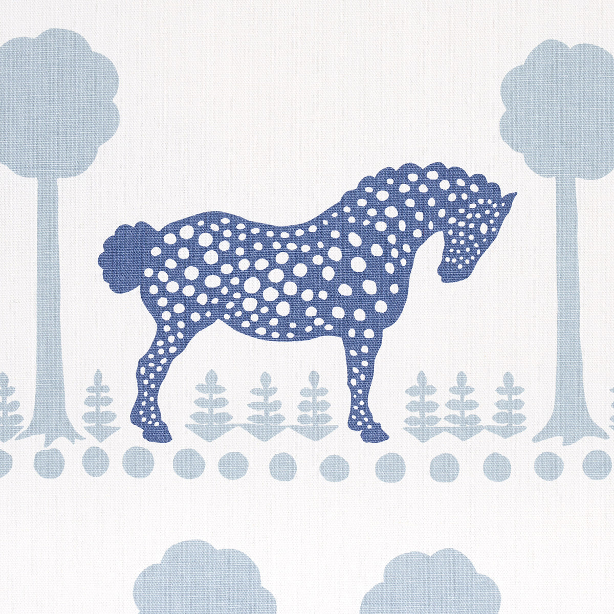 POLKA-DOT-PONY-BLUE-SCHUMACHER-180901 - Schumacher Fabric
