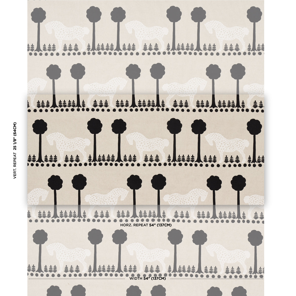 POLKA-DOT-PONY-NATURAL-SCHUMACHER-180902 - Schumacher Fabric