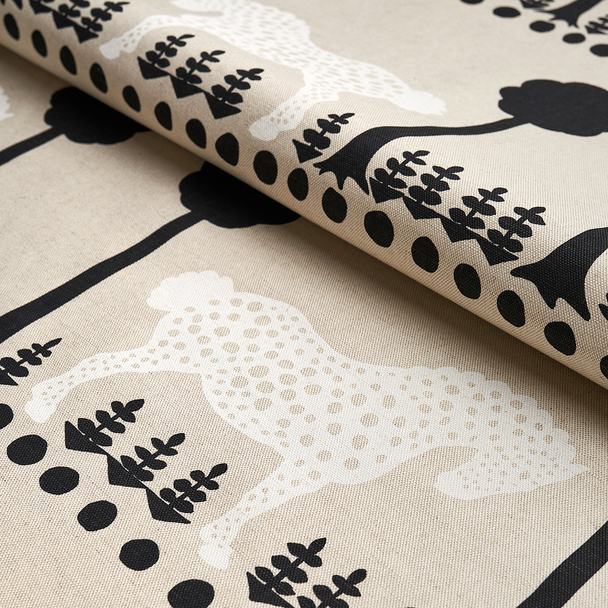 POLKA-DOT-PONY-NATURAL-SCHUMACHER-180902 - Schumacher Fabric