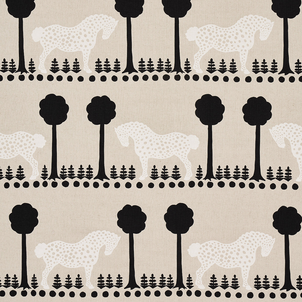 POLKA-DOT-PONY-NATURAL-SCHUMACHER-180902 - Schumacher Fabric