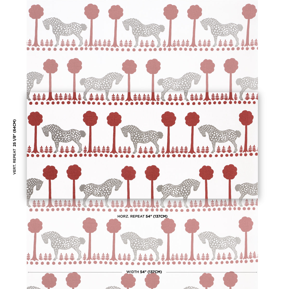 POLKA-DOT-PONY-RED-SCHUMACHER-180903 - Schumacher Fabric