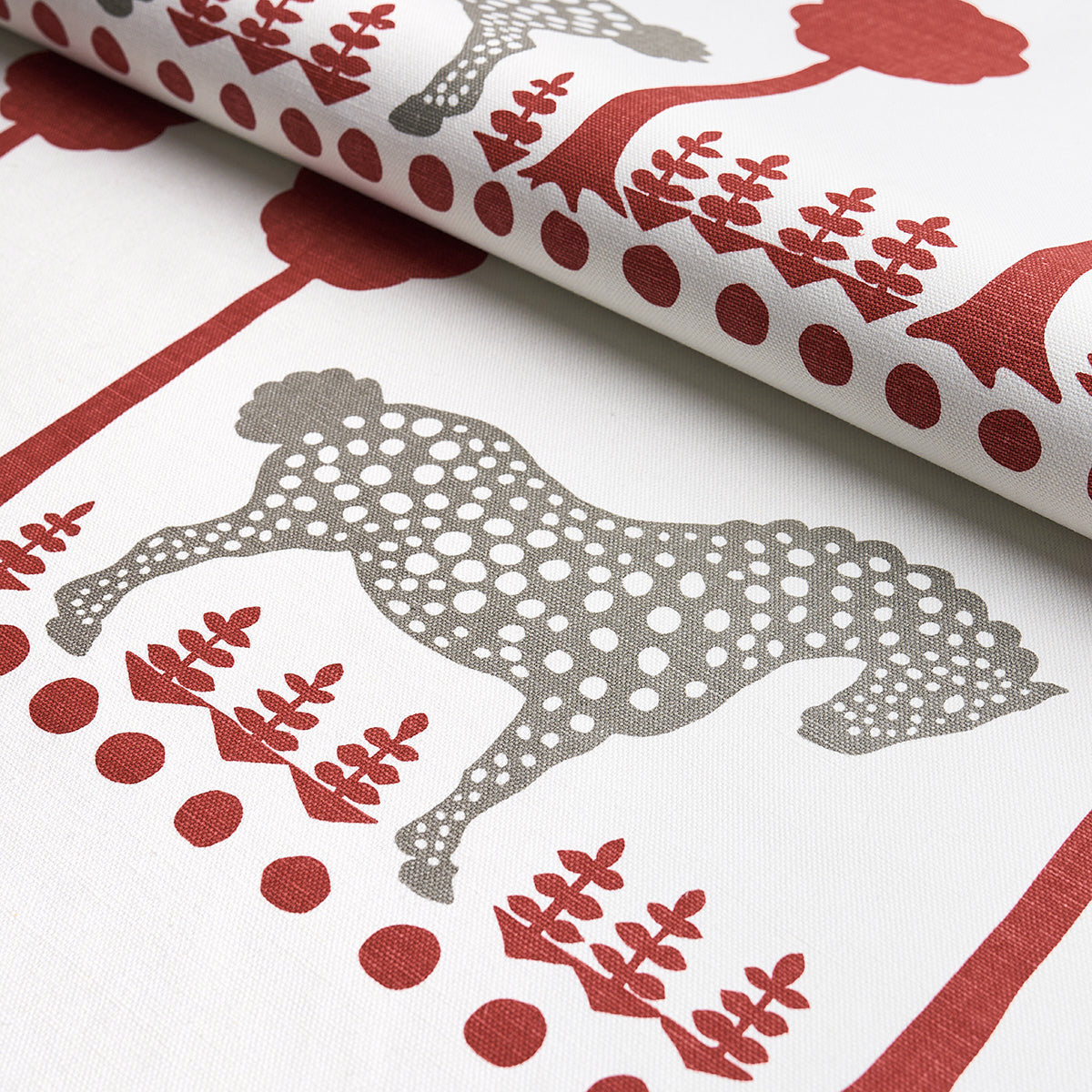 POLKA-DOT-PONY-RED-SCHUMACHER-180903 - Schumacher Fabric