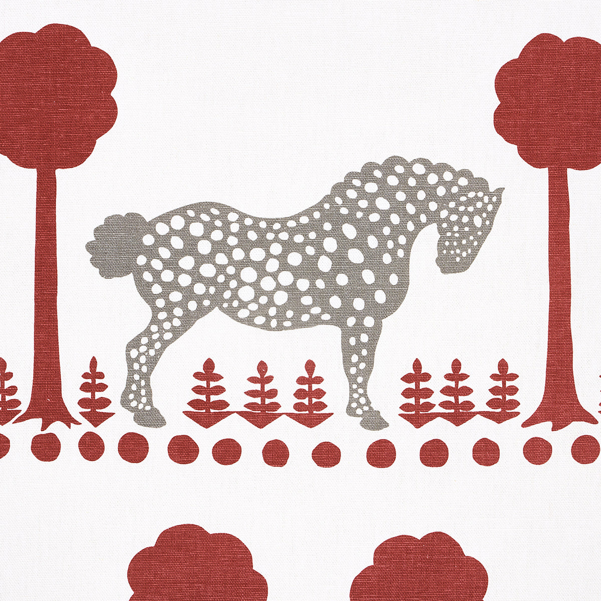 Polka Dot Pony - Red - Schumacher 180903 Fabric - Schumacher Fabric