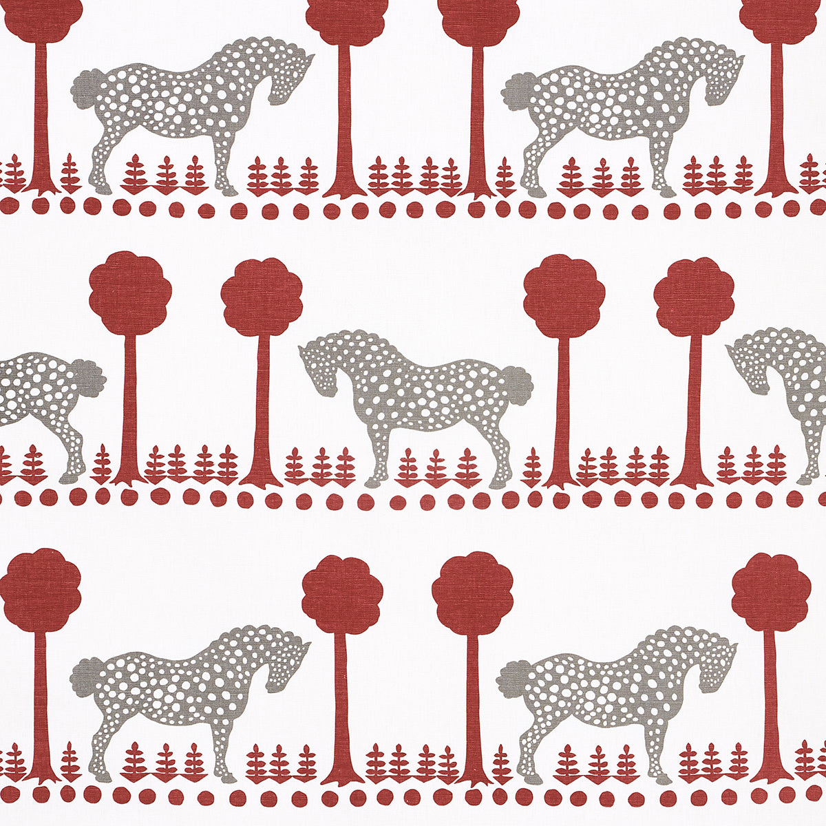 POLKA-DOT-PONY-RED-SCHUMACHER-180903 - Schumacher Fabric