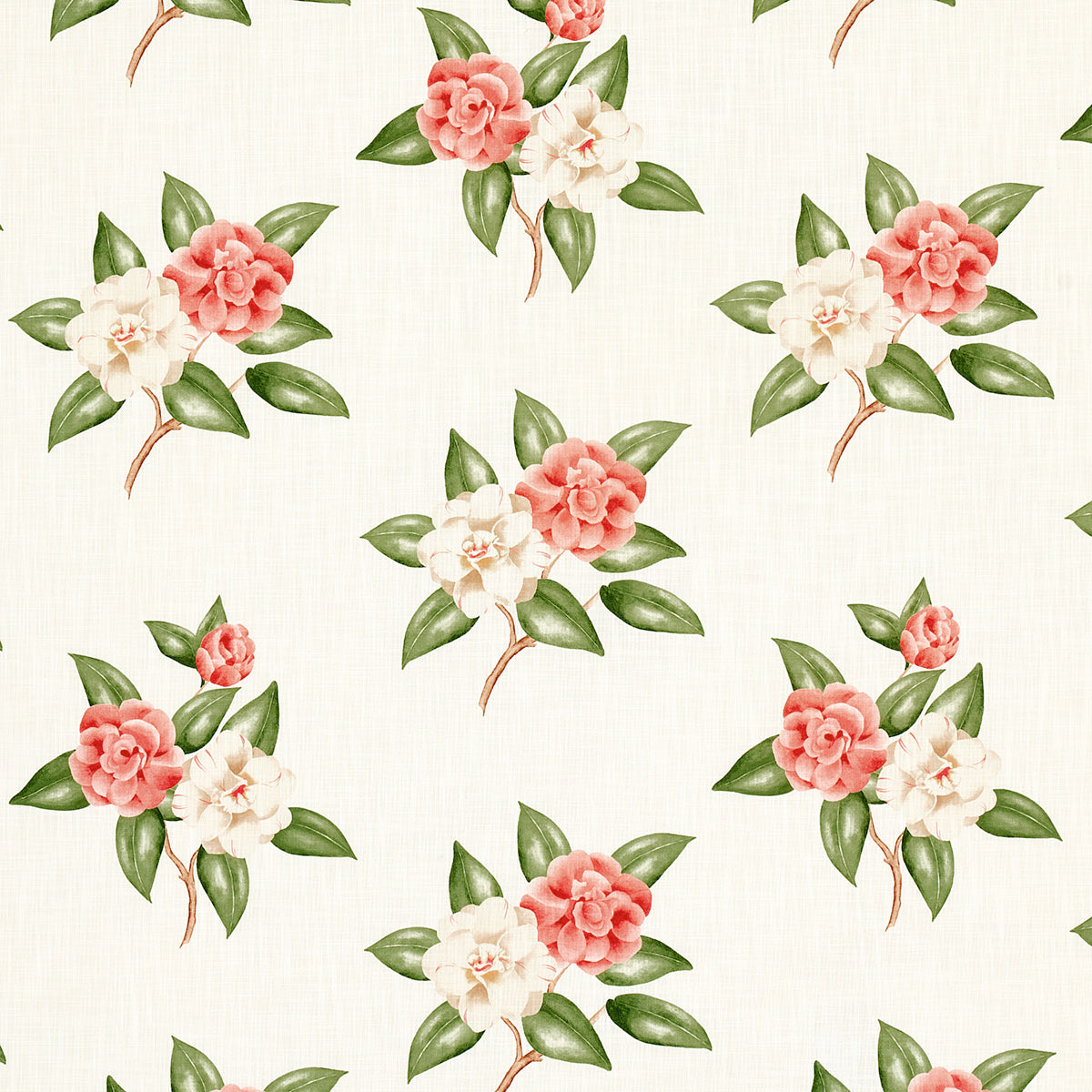 Casablanca Floral Indoor/Outdoor - Coral - Schumacher 180911 Fabric - Schumacher Fabric
