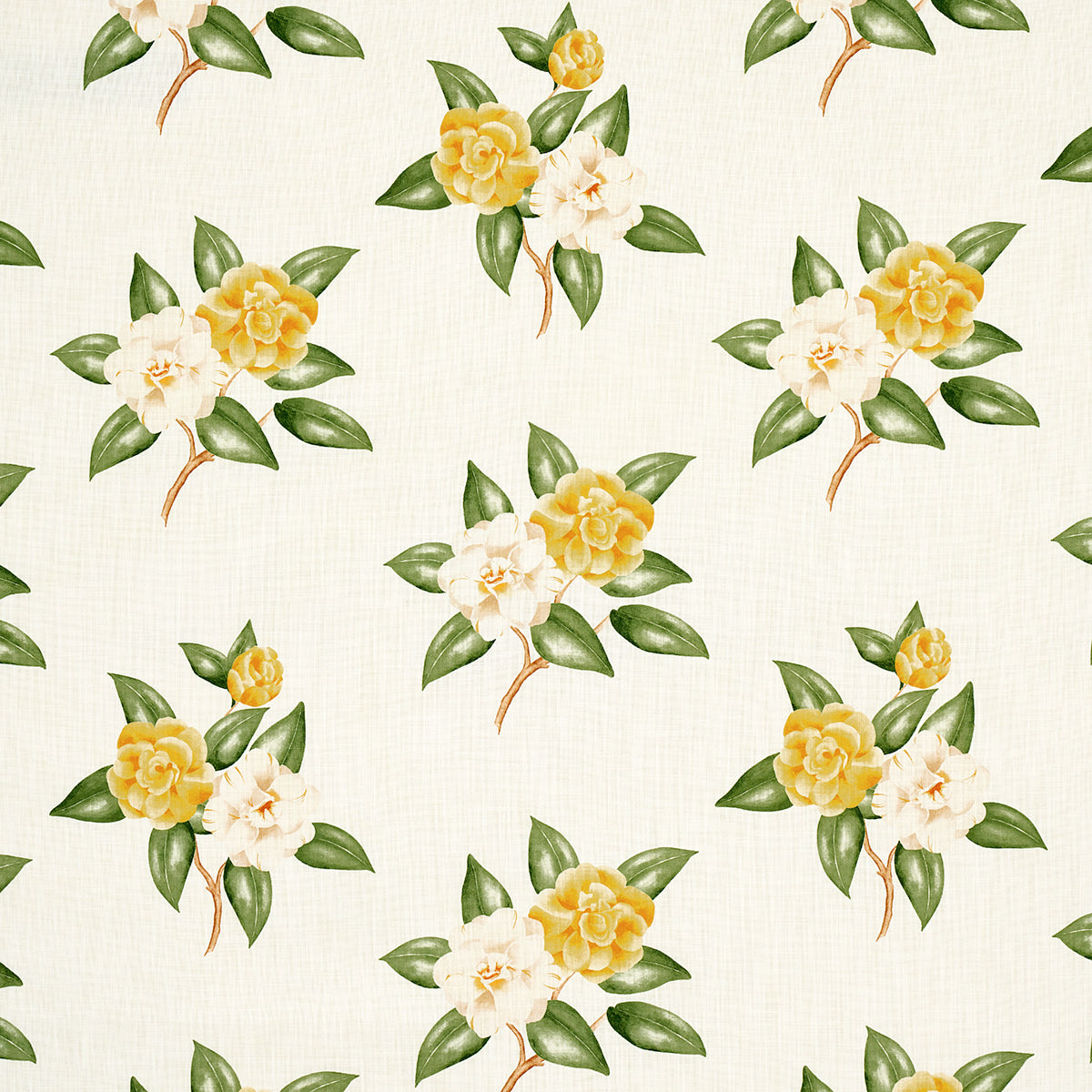 CASABLANCA-FLORAL-INDOOR-OUTDOOR-PALE-YELLOW-SCHUMACHER-180912 - Schumacher Fabric