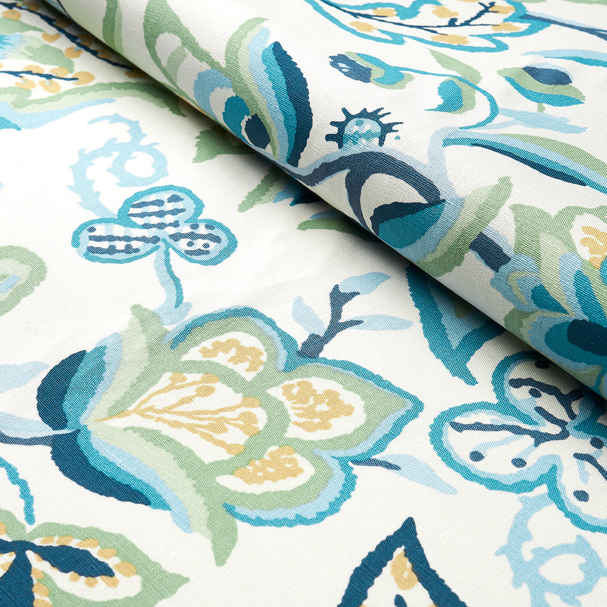 ALEXANDRA-VINE-LINEN-NAVY-LEAF-SCHUMACHER-180970 - Schumacher Fabric