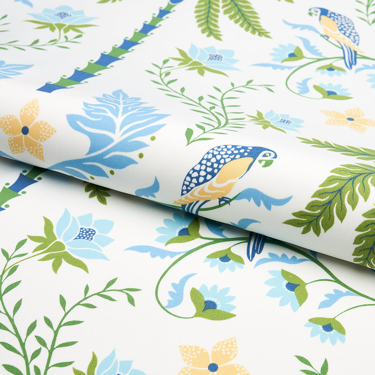 Island Palm Indoor/Outdoor - Blue & Green - Schumacher 180980 Fabric - Schumacher Fabric