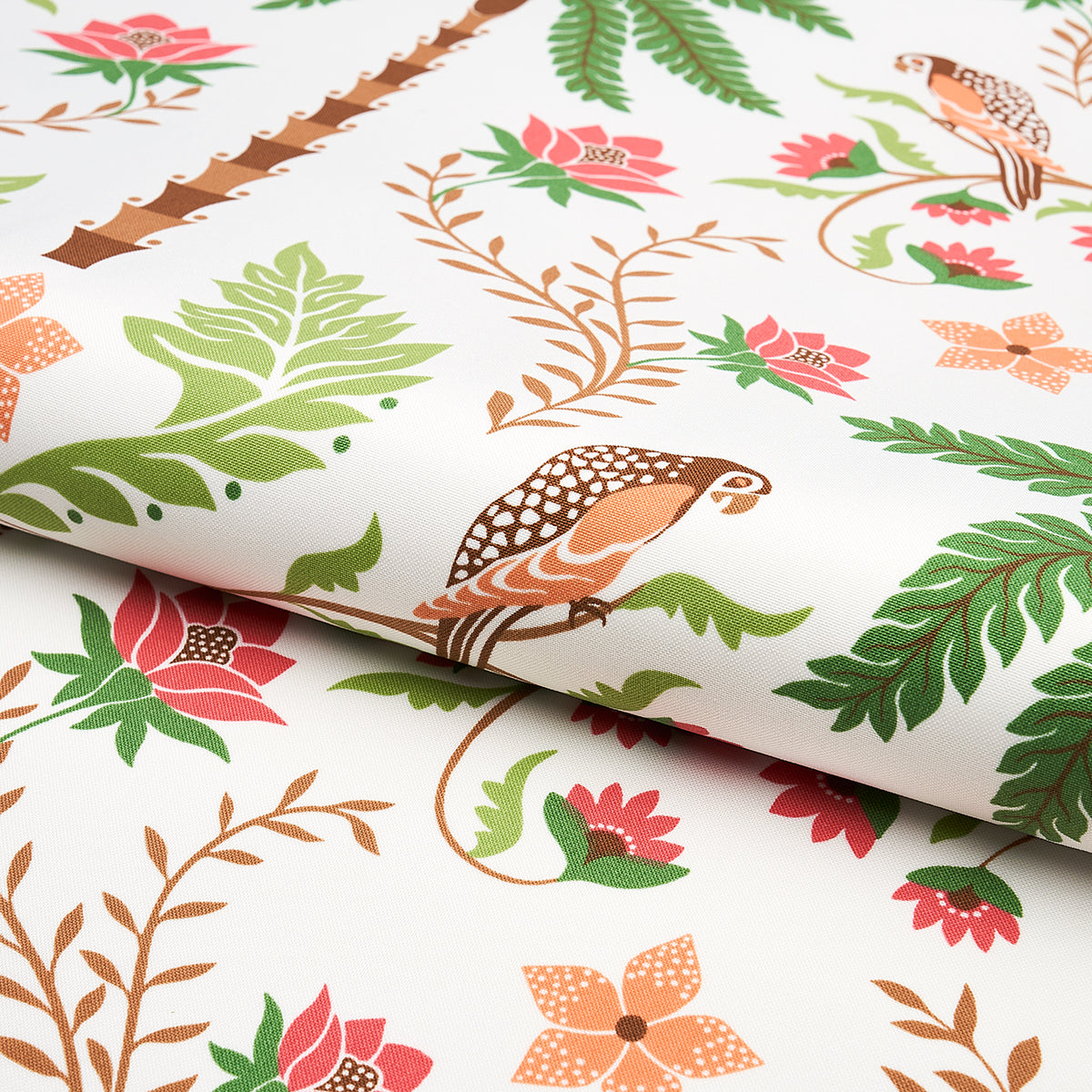 ISLAND-PALM-INDOOR-OUTDOOR-CORAL-GREEN-SCHUMACHER-180981 - Schumacher Fabric